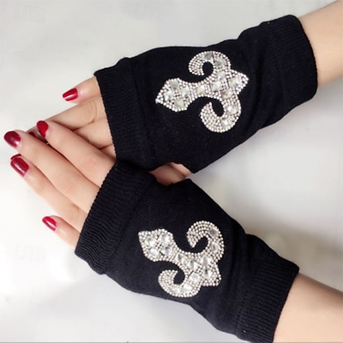  Naisten 1 pari Puolisormi Aktiivinen / Katutyyli Hanskat - Kukka Painettu