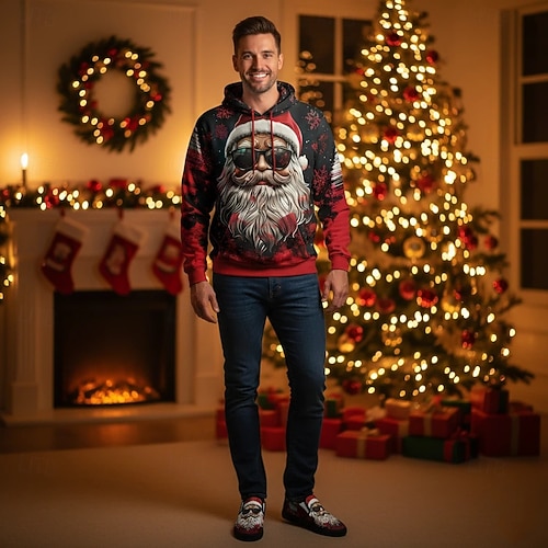  мужские туфли Санта-Клауса — модные и забавные, идеально подходят для рождественских покупок, праздничных путешествий и повседневной рождественской одежды