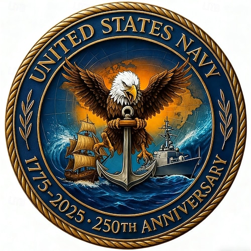 U.S. Navy 250th Anniversary Commemorative Coin – 1775–2025