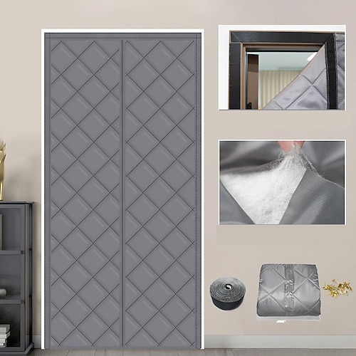 zanzariera magnetica per porta, tenda invernale spessa e isolata, zanzariera magnetica autochiudente, protezione antivento e dal freddo, ingresso inso