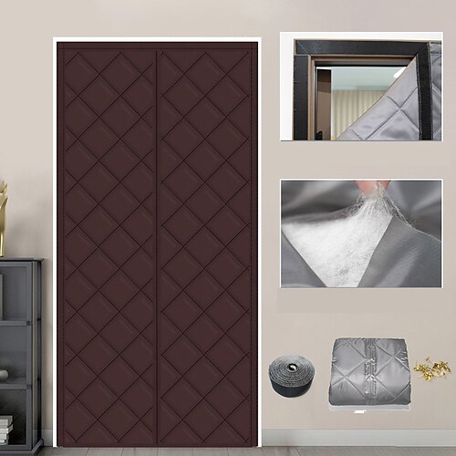 zanzariera magnetica per porta, tenda invernale spessa e isolata, zanzariera magnetica autochiudente, protezione antivento e dal freddo, ingresso inso