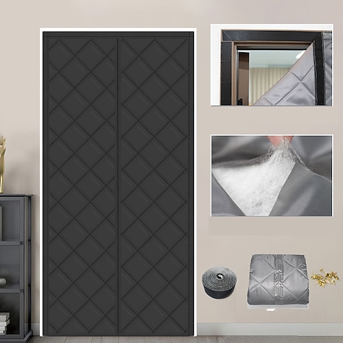 zanzariera magnetica per porta, tenda invernale spessa e isolata, zanzariera magnetica autochiudente, protezione antivento e dal freddo, ingresso inso