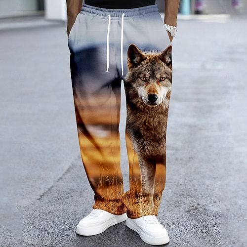  Per uomo Volpe Vita Selvaggia Natura e paesaggi Pantaloni da tuta Pantaloni Pantaloni casual Misura del girovita medio Vintage Retrò All'aperto Caccia Allenamento Coulisse elastica in vita Pantaloni