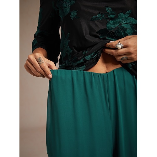  Női Szemtelen Elegáns Szabadság Teljes hossz Magas derék Nyúlós Vakáció Munka Napi Lóhere Nyár Tavasz Ősz Tél