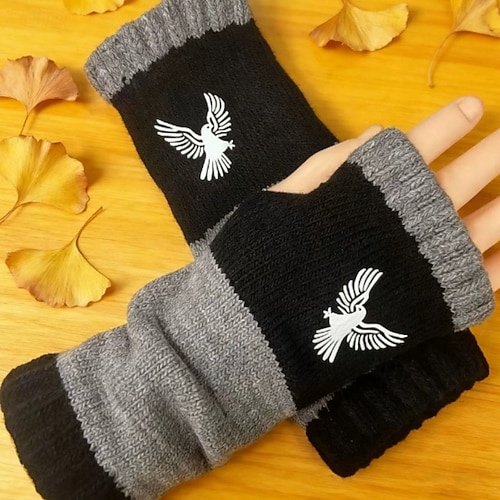  Naisten 1 pari Puolisormi / Neulotut käsineet Aktiivinen / Katutyyli Hanskat - Väripalikka / Kukka Painettu