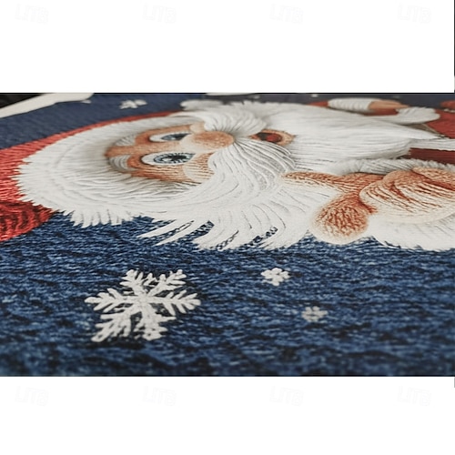  Ugly Christmas Sweater Men's Santa Claus Print Pullover Sweater Jumper Knitwear Crewneck Casual Vacation Daily Festival Keep Warm Long Sleeve Spring Fall Winter Black A Black B Black