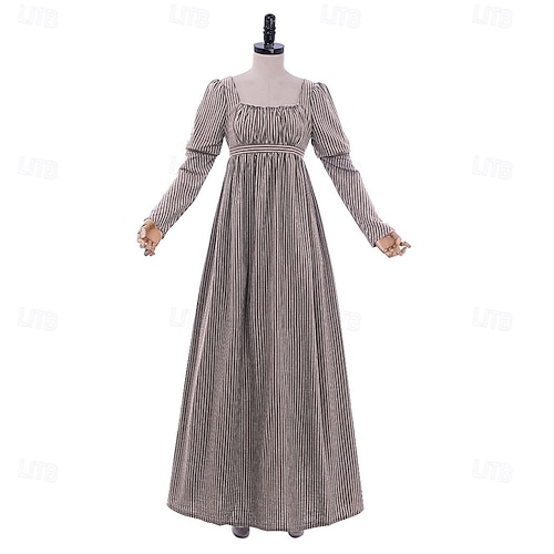 Medieval Renaissance Cocktail Dress Prom Dress Regency Inspired Dress Lady  Princess Stripes Square Neck Fancy Dress Women's Royal Masquerade Party  Halloween Tea Party Adults' Dress 2026 - $98.99