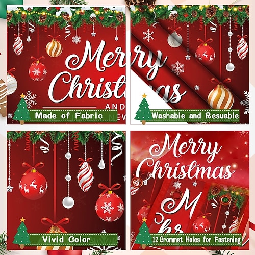  Рождественское покрытие для гаражных ворот, большие рождественские украшения для гаражных ворот 2025 года, уличный световой баннер, веселая настенная роспись для гаража (украшения), пожалуйста, приобретите световую гирлянду самостоятельно