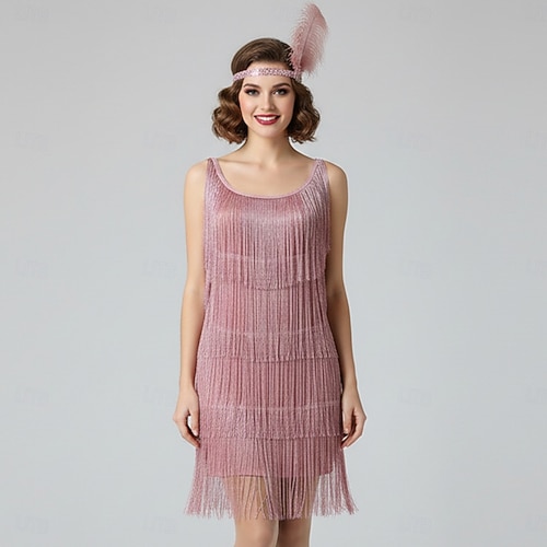 Roaring 20s 1920s Mini Short Mini Dress Flapper Dress Sleeveless The Great  Gatsby Wedding Guest Tassel Fringe V Neck Fancy Dress Women's Evening Party  Wedding Performance Adults' Dress Homecoming 2026 - 29.99