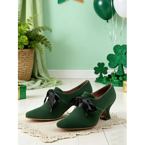 slim fit dress slacks Green Velvet Oxfords | Women's Green Oxfords