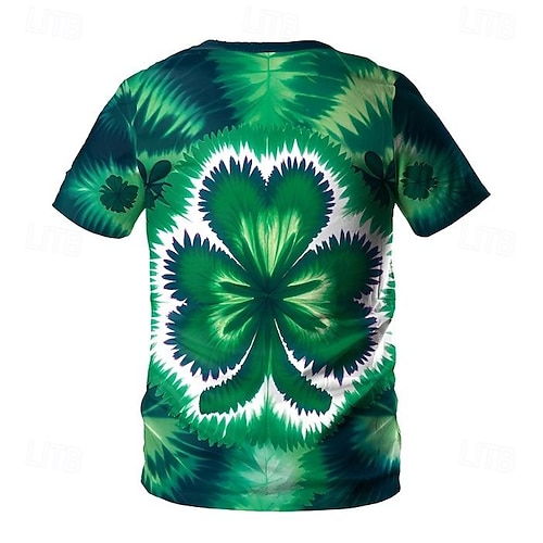  St. Patrick 2026 Shamrock Irish Carnival T-shirt Cosplay Adults' Men's Saint Patrick's Day Casual Party Easy Carnival Costume Dress Up