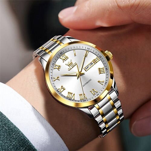 Orologio Meccanico Automatico Uomo – Quadrante 43mm, Vetro Minerale, Pelle