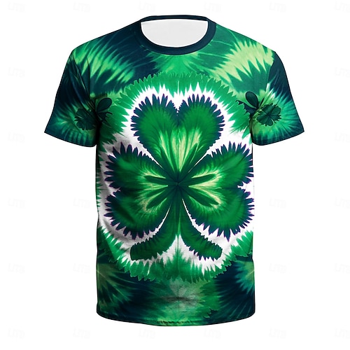  St. Patrick 2026 Shamrock Irish Carnival T-shirt Cosplay Adults' Men's Saint Patrick's Day Casual Party Easy Carnival Costume Dress Up