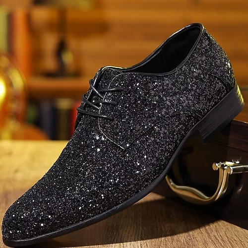 Men's Glitter Dress Shoes - Gold, Formal & Elegant Design, Perfect for Special Occasions & Evening Events 2026 - CAD $59.99 Men's Glitter Dress Shoes - Gold, Formal & Elegant Design, Perfect for Special Occasions & Evening Events 2026 - CAD $59.99