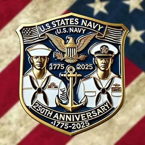  Balení 2 ks pamětního pinu 250. výročí U.S. Marine Corps  NAVY emblem armády Marine Corps klopy slitinové odznaky sběratelský dárek pro veterány k semikvincentenáriu