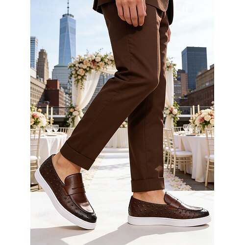 Scarpe da uomo casual in pelle, mocassini da uomo, mocassini super comodi, scarpe da guida da lavoro, scarpe da passeggio leggere retrò, scarpe basse alla moda, extra comfort per i piedi, BW2