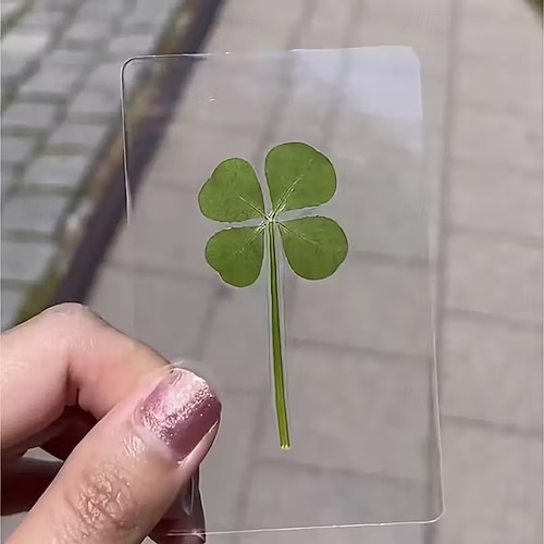  Set of 12 St. Patrick 2026 luck Four-Leaf Clover Cards Transparent design suitable for birthdays and weddings St Patrick's Day-themed decorations