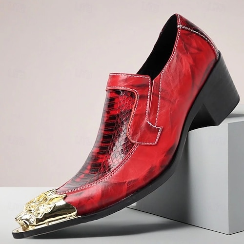 red and gold dress shoes mens Men Shoes Amali-Red