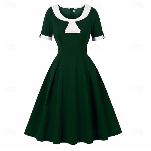 green rockabilly dress Paisley Print Rockabilly Dress – Thrift On the Ave main image 0