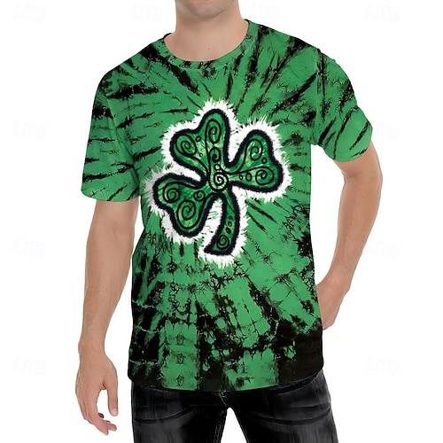  St. Patrick 2026 Shamrock Irish Carnival T-shirt Cosplay Adults' Men's Saint Patrick's Day Casual Party Easy Carnival Costume Dress Up