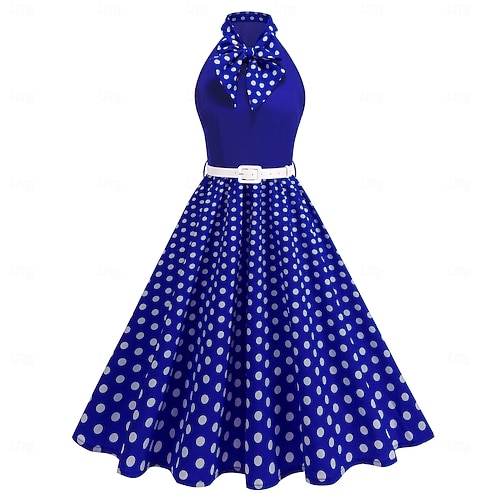 Retro Vintage 1950s A Line Dress Swing Dress Polka Dot Fancy Dress Women's  Fancy Dress New Year Adults Dress 2026 - AU $68.39