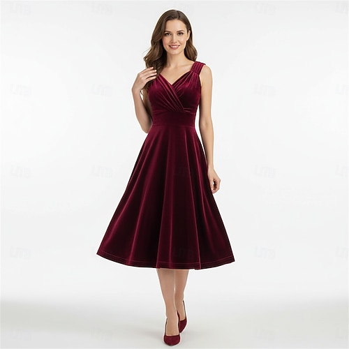 Retro Vintage 1950s A Line Dress Swing Dress Fancy Dress Women's Fancy Dress  New Year Retro Theme Party Cocktail Attire Adults Dress 2026