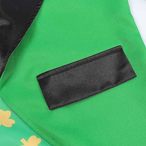  St. Patrick 2026 Elf Irish Carnival Outfits Tailcoat Outfits Adults' Men's Carnival Mardi Gras Saint Patrick's Day Party Festival Easy Carnival Costume Dress Up