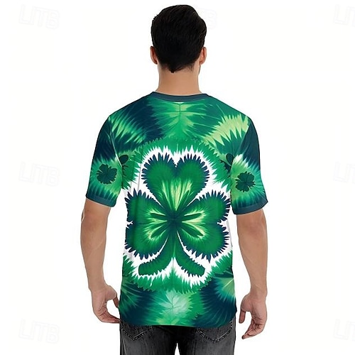  St. Patrick 2026 Shamrock Irish Carnival T-shirt Cosplay Adults' Men's Saint Patrick's Day Casual Party Easy Carnival Costume Dress Up