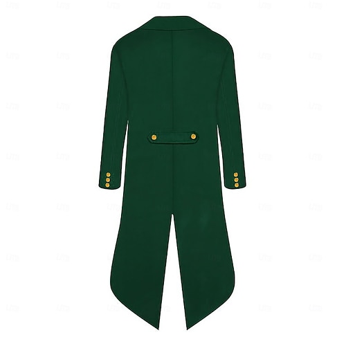  St.Patrick 2026 Retro Vintage Punk & Gothic Coat Pants Cosplay Costume Ebenezer Scrooge Dickens Vampire Elf Gentleman Fancy Dress Men's Steampunk Christmas Carnival Saint Patrick's Day Party / Evening
