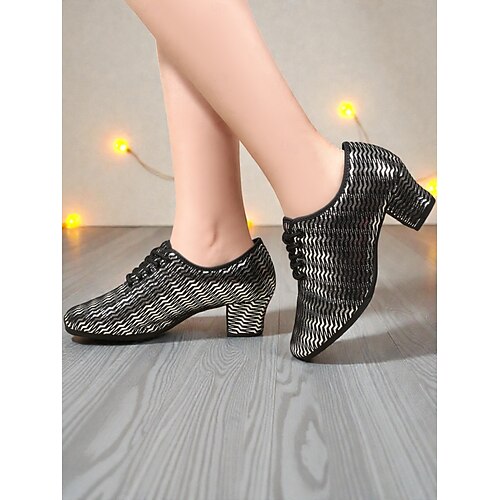 Chaussures De Danse Latine Femme - Satin Et Daim - Boucle De Fermeture - Style Décontracté Et élégant - Pour Soirées, Mariages Et Loisirs