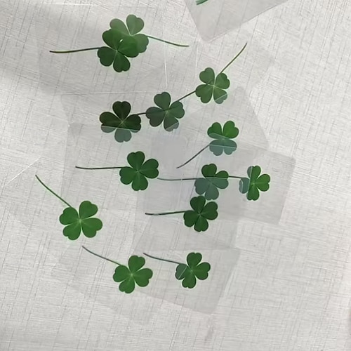  Set of 12 St. Patrick 2026 luck Four-Leaf Clover Cards Transparent design suitable for birthdays and weddings St Patrick's Day-themed decorations