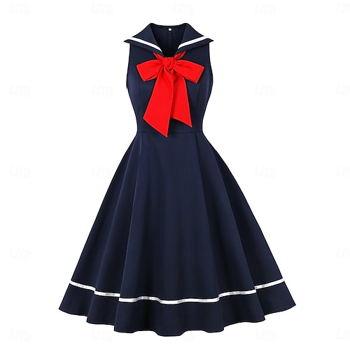 blue rockabilly dress Floral Maternity Photoshoot Dress main image 1