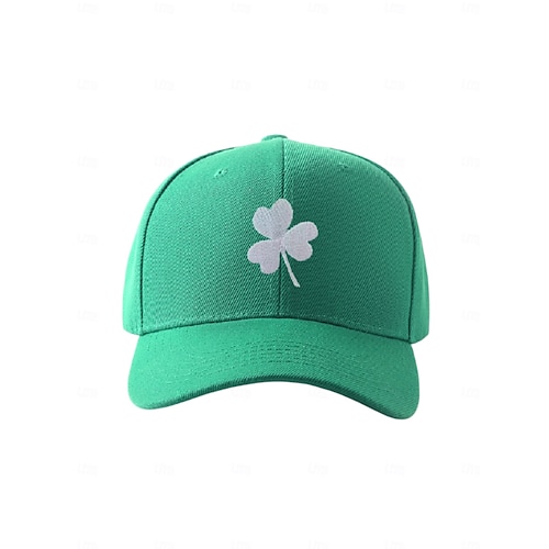  Men's St. Patrick's Day Green Baseball Cap with Shamrock – Stylish Adjustable Hat for Festive Occasions