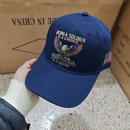  Boné de beisebol comemorativo do 250º aniversário dos EUA, boné patriótico com águia para veteranos, boné comemorativo de veterano, boné de beisebol patriótico ajustável com estampa do 250º
