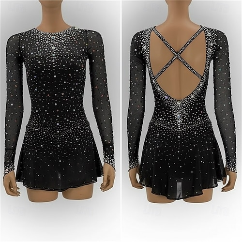 black lace figure skating dress Lace Black Ice Skating Dresses Brad Griffies BN1713 - Brad Griffies Dresses - Brand