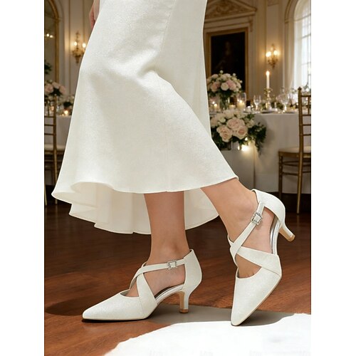 white christmas dresses Small Feet Lace Mesh Low Heel Leather Shoes FS15 US4.5(Eu35)=UK2.5(225mm) / Black Leather main image 0