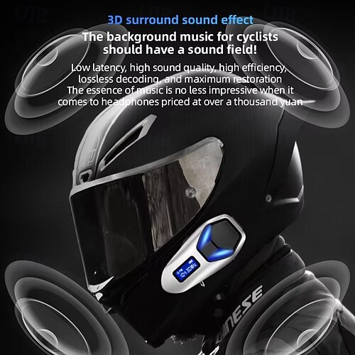 bike helmet sound fx EJEAS E1+ Motorcycle Bluetooth 5.1 Headset with CVC Noise Cancelling Function and 3D Effects, Motorcycle Helmet Headphone Loud Speaker for Connecting 2 Mobile Phones Electronics & Photo and awesome intercom system I Tested Amazon's Best Motorcycle
