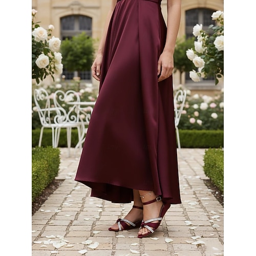 Burgundy Bridesmaid Wedge Sandals for Women  Rhinestone Open Toe Wedding  Shoes with Ankle Strap, Elegant Bridal Party Heels 2026 - $69.99