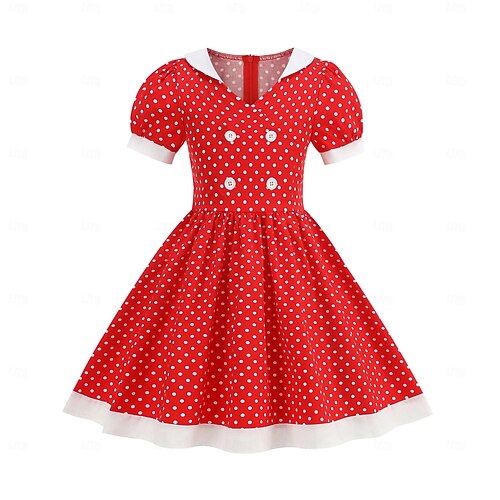 1950s Retro Vintage Swing Dress Flare Dress Short Sleeves Polka dots Fit &  Flare Swing Fancy Dress Girls' Carnival Masquerade Vacation Dailywear Kid's  Dress Homecoming Dresses Spring & Summer 2026 - CAD $58.99