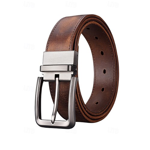 casual dress belts for men Mens belts With Full Grain Genuine Leather Casual Dress Belts for Men 1.3inch