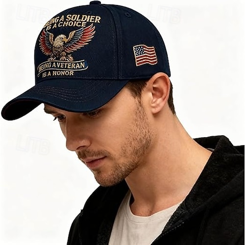  Boné de beisebol comemorativo do 250º aniversário dos EUA, boné patriótico com águia para veteranos, boné comemorativo de veterano, boné de beisebol patriótico ajustável com estampa do 250º