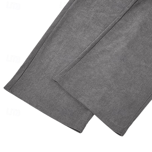  Homens Calça de moletom com pernas largas Calças Calças de Veludo Calças largas Calça casual Com Cordão Cintura elástica Tecido Listrado Pavio Humido Respirável Comprimento total Esportes Casual