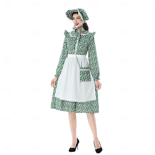 old fashioned prairie dresses Prairie Dress in Oat Linen M main image 1