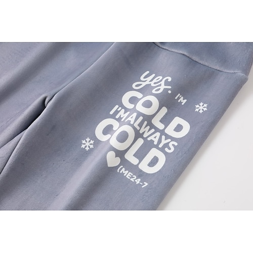  Dámské legíny s fleecovou podšívkou Fleecové kalhoty Legíny Základní Na běžné nošení Plná délka Vysoký pas Písmeno Zahřívací Pohodlný Pohodlné Elastické Venkovní Ležérní Denní Černá Světlá růžov