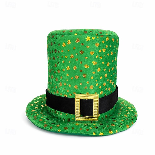  Set St.Patrick 2026 Disco 1980s Pants Hat Outfits Fancy Dress Men's Carnival Costume Masquerade Club Party Performance Adults' Coat Pants Hat All Seasons