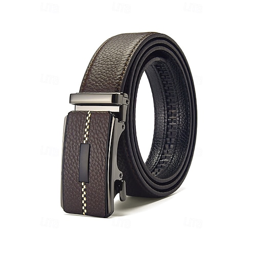 Men's Genuine Leather Automatic Buckle Belt in Black & Coffee, Classic  Business Dress Belt for Men, Durable Real Leather, Adjustable Fit, Ideal  for Weddings, Business Meetings & Formal Occasions 2026 - $16.99