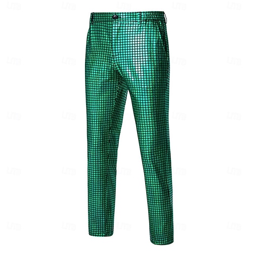  Set St.Patrick 2026 Disco 1980s Pants Hat Outfits Fancy Dress Men's Carnival Costume Masquerade Club Party Performance Adults' Coat Pants Hat All Seasons
