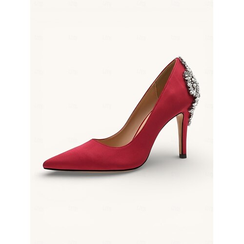 red satin dress shoes Red Satin Platform 50s Pinup Girl Burlesque Dancer Heels Shoes Womans  Pleaser