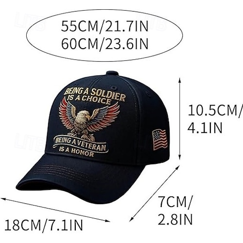  Boné de beisebol comemorativo do 250º aniversário dos EUA, boné patriótico com águia para veteranos, boné comemorativo de veterano, boné de beisebol patriótico ajustável com estampa do 250º