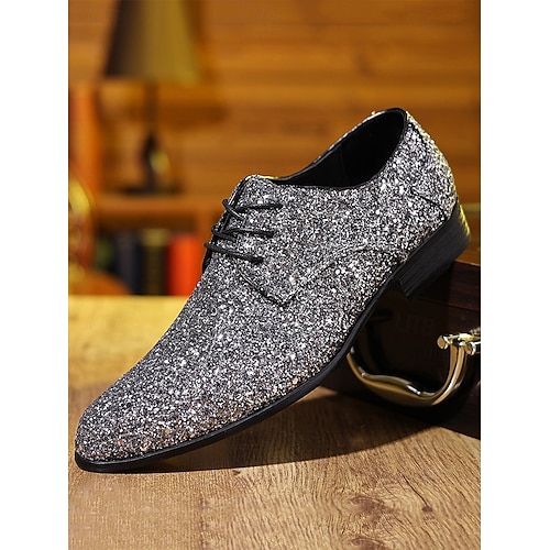 Men's Purple LFaux Leather Dress Shoes  Unique Pattern for Weddings and  Stylish Gatherings 2026 - CAD $49.99